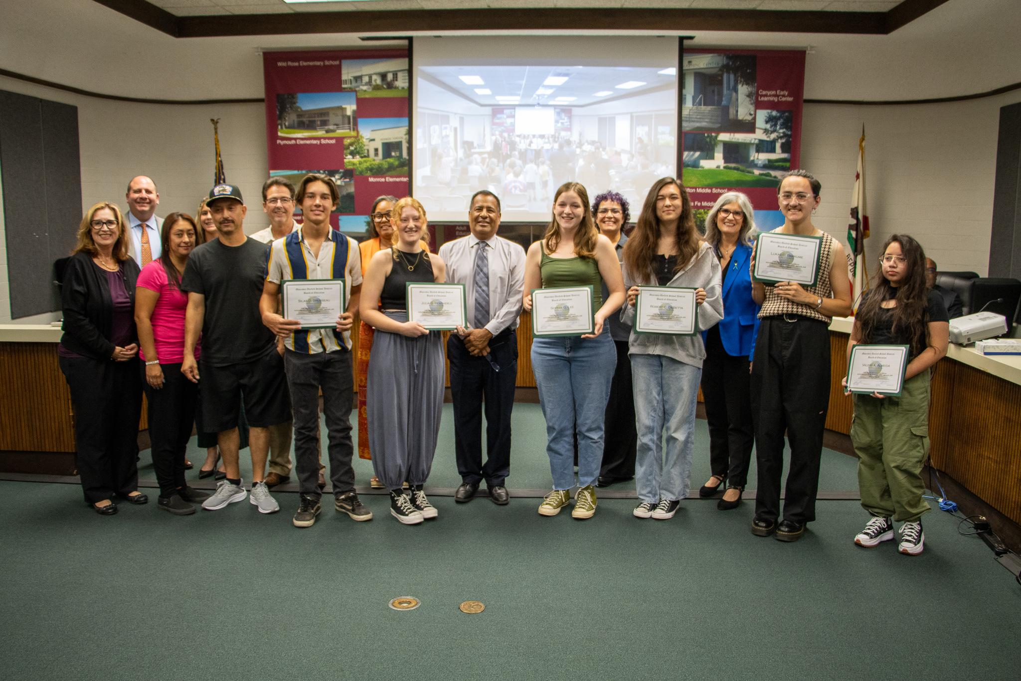 More than a dozen Monrovia High School students were celebrated for their excellent Advanced Placement(AP) test grades.