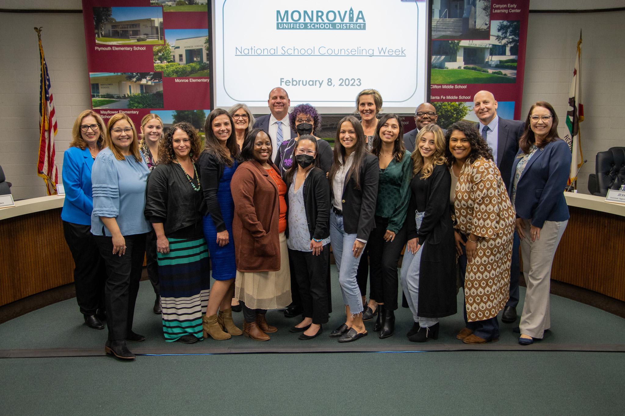 The Board highlighted Monrovia’s outstanding counselors at each of our school sites for National School Counseling Week.
