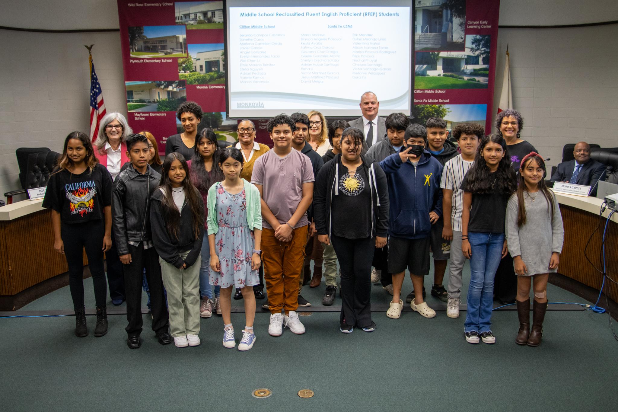Our students took center stage at the latest board meeting as we celebrated their incredible milestone: reclassification from English learner (EL) status to Fluent English Proficient (RFEP) status.