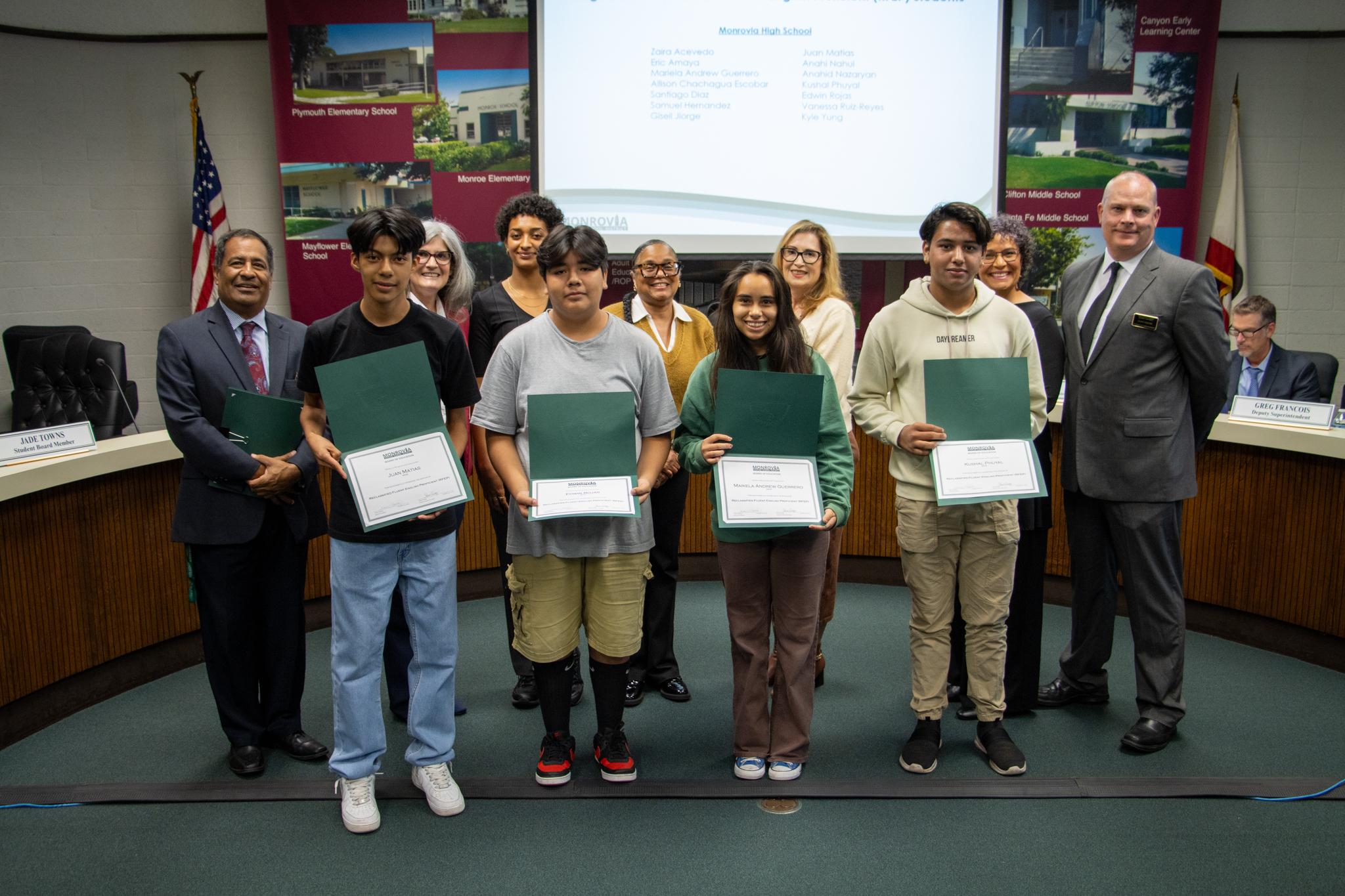 Our students took center stage at the latest board meeting as we celebrated their incredible milestone: reclassification from English learner (EL) status to Fluent English Proficient (RFEP) status.